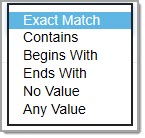 Operators for Text Value